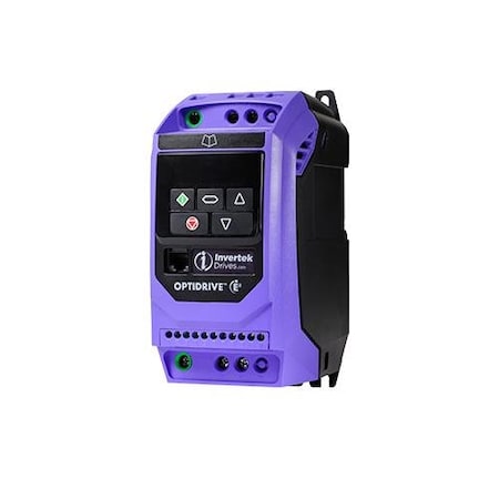 Invertek Drives 0.37 kW 0.5 HP, 7 A; Size 1, IP20;IV: Single Phase, 110-115 V;OV: Single Phase, 110-115 V ODE-3-110070-1012-01